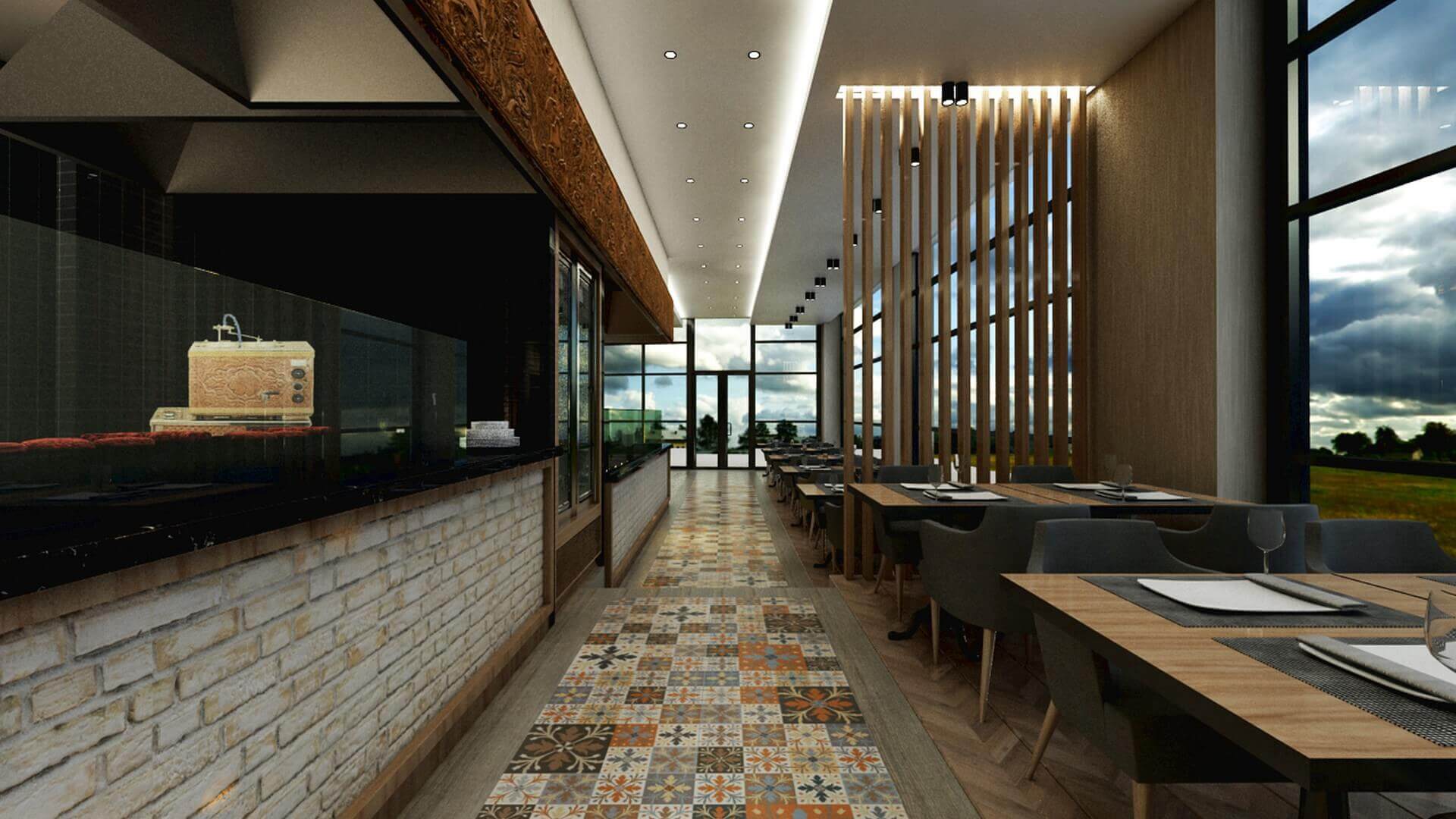  restorant iç tasarım