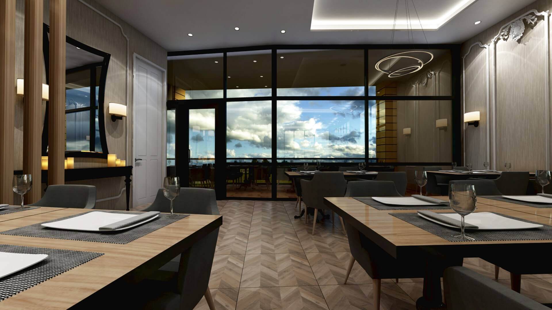  restorant iç tasarım
