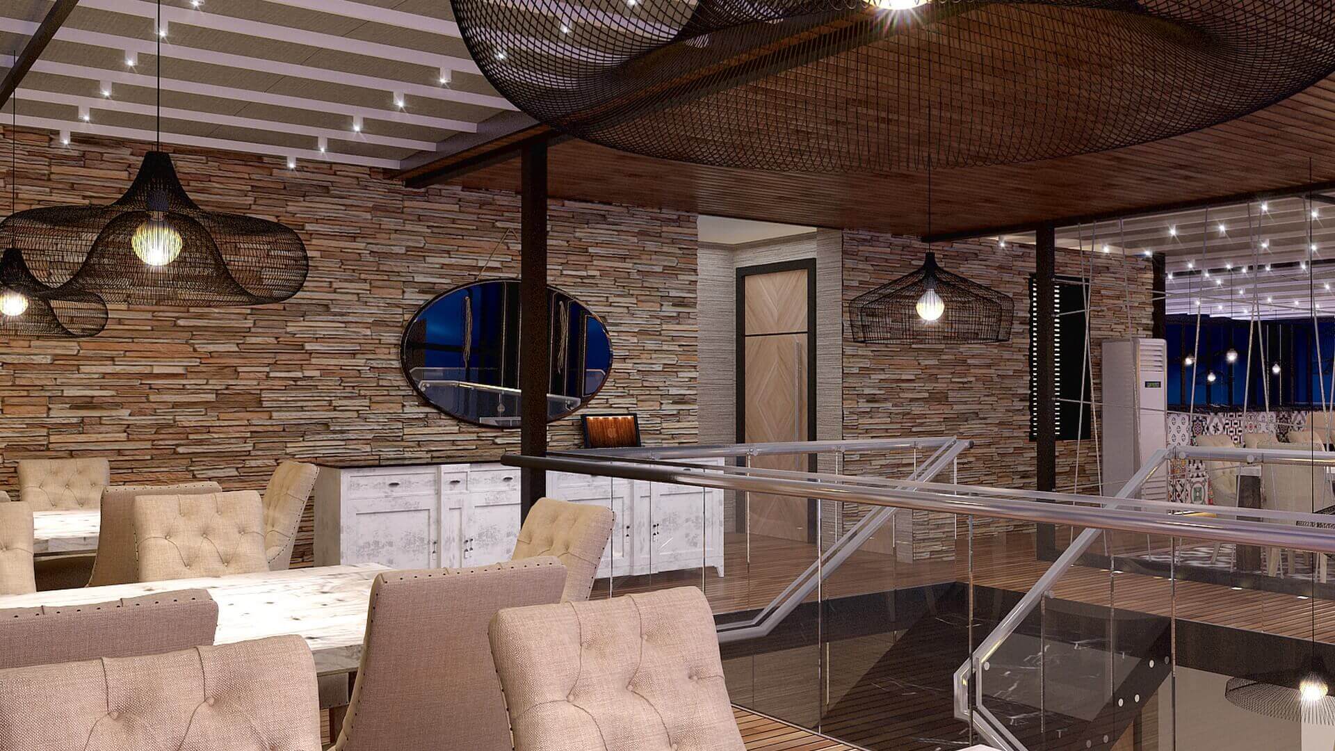  restorant iç tasarım