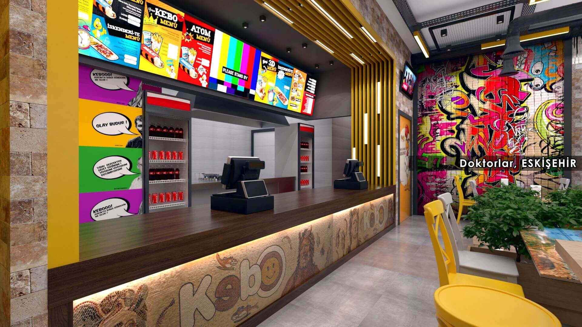  restorant iç tasarım