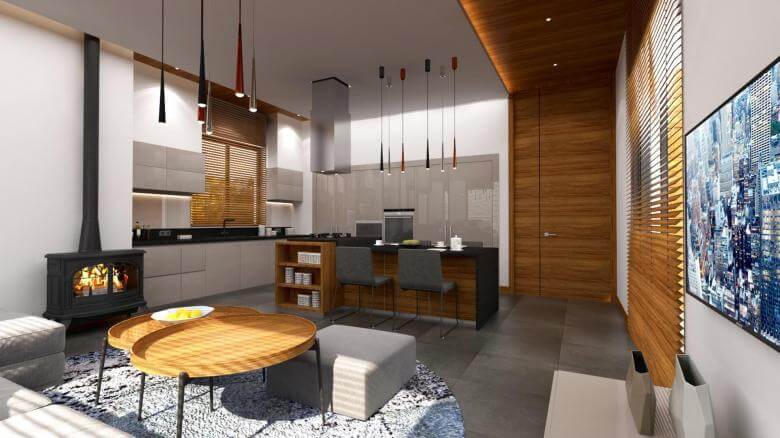  villa tasarım 2944 İncek Tek Yapı Villa Konutlar