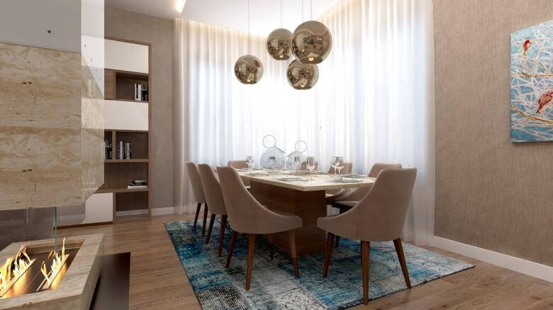  villa tasarım 2949 İncek Tek Yapı Villa Konutlar