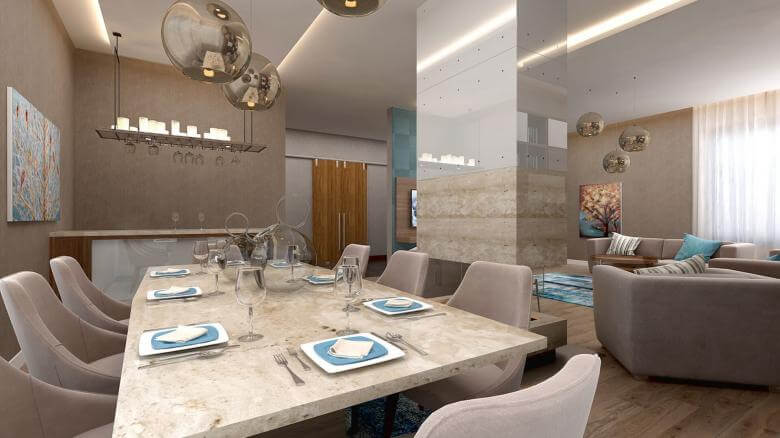  villa tasarım 2952 İncek Tek Yapı Villa Konutlar