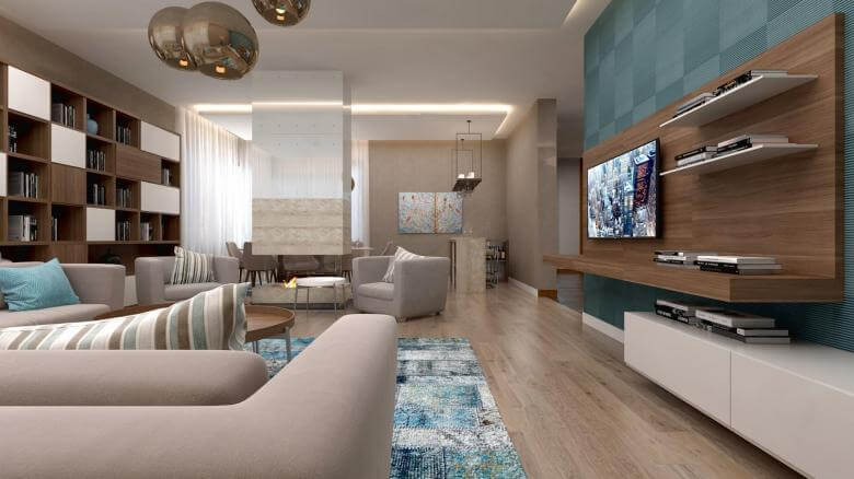  villa tasarım 2953 İncek Tek Yapı Villa Konutlar