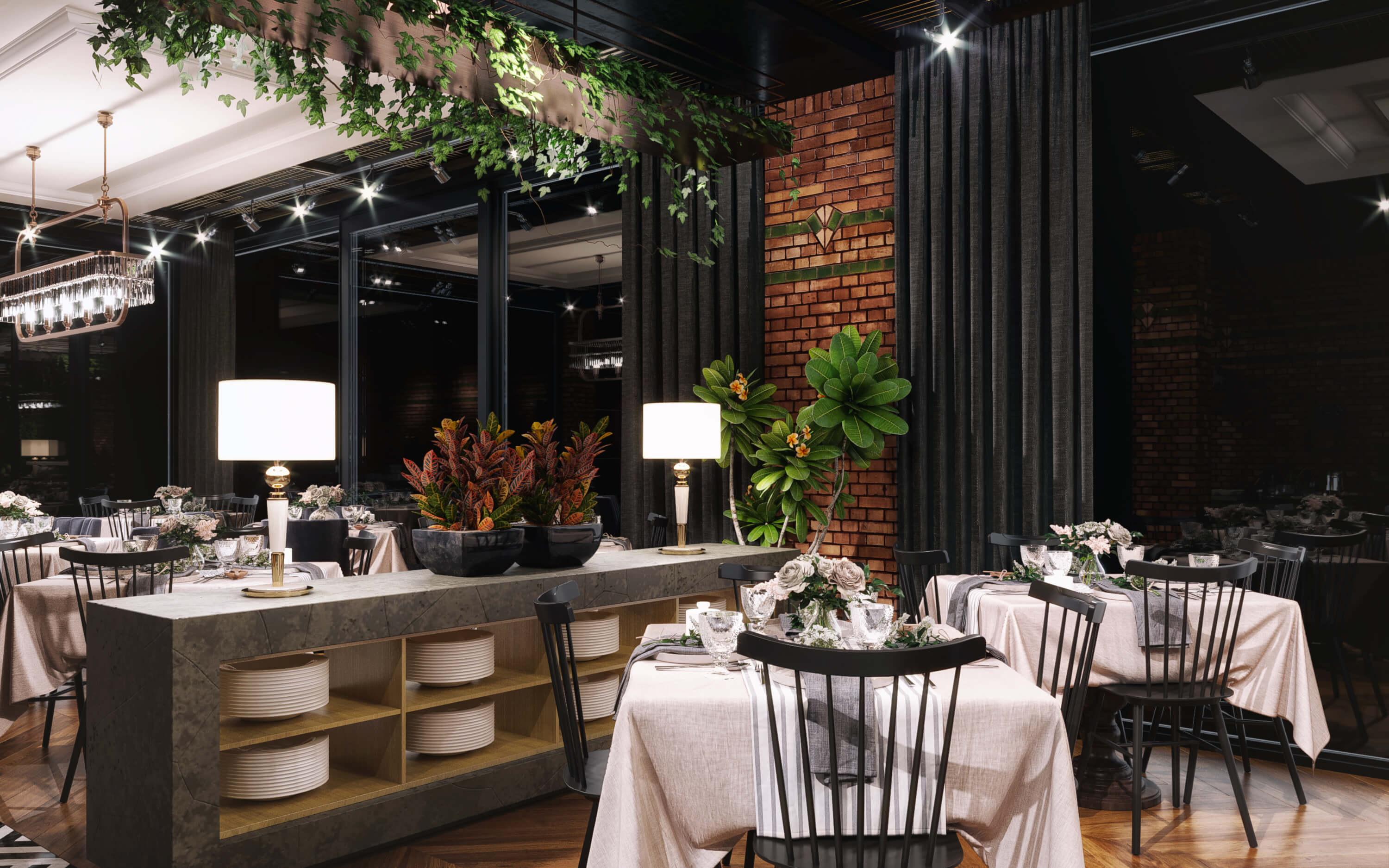  restorant iç tasarım