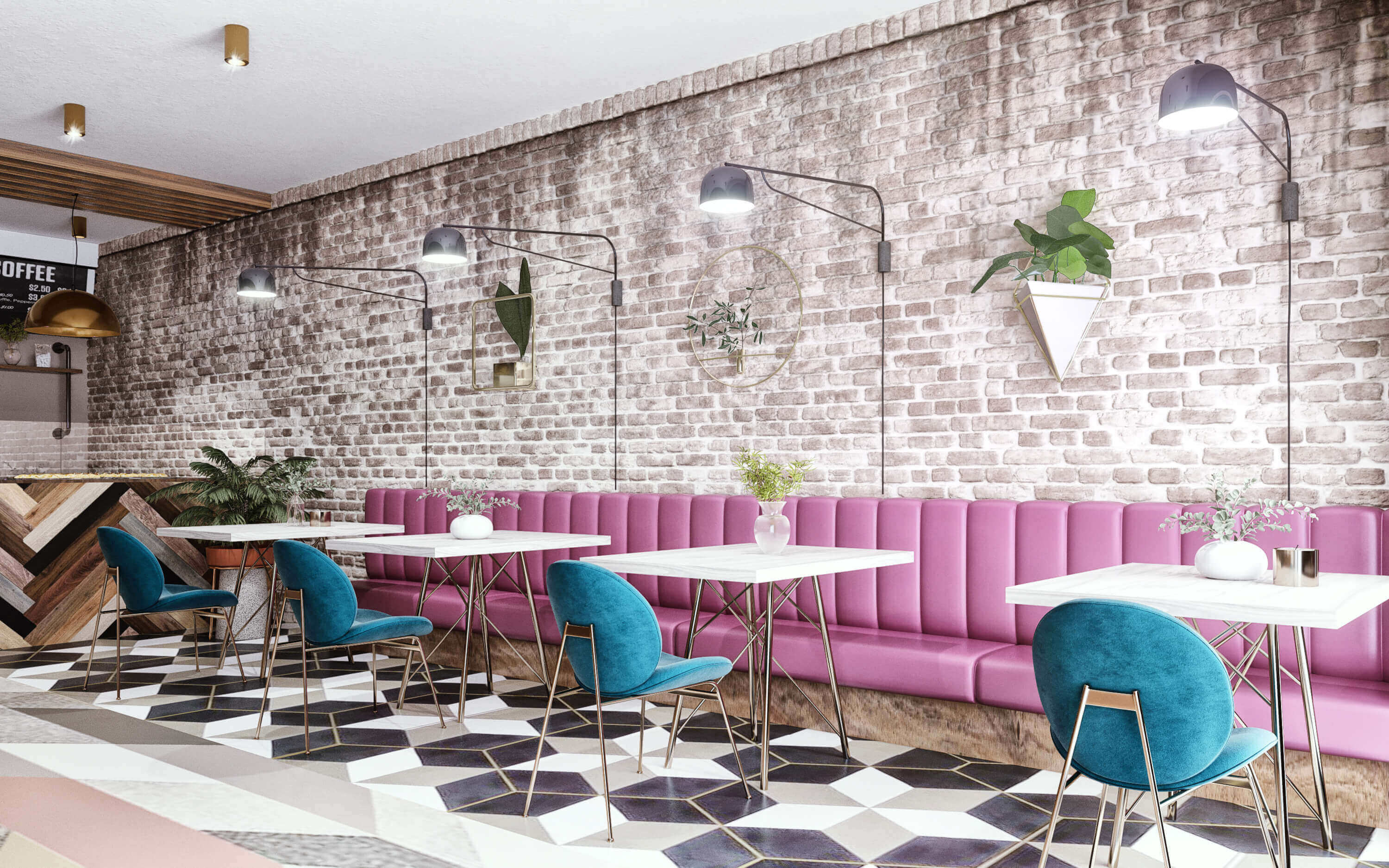  restorant iç tasarım