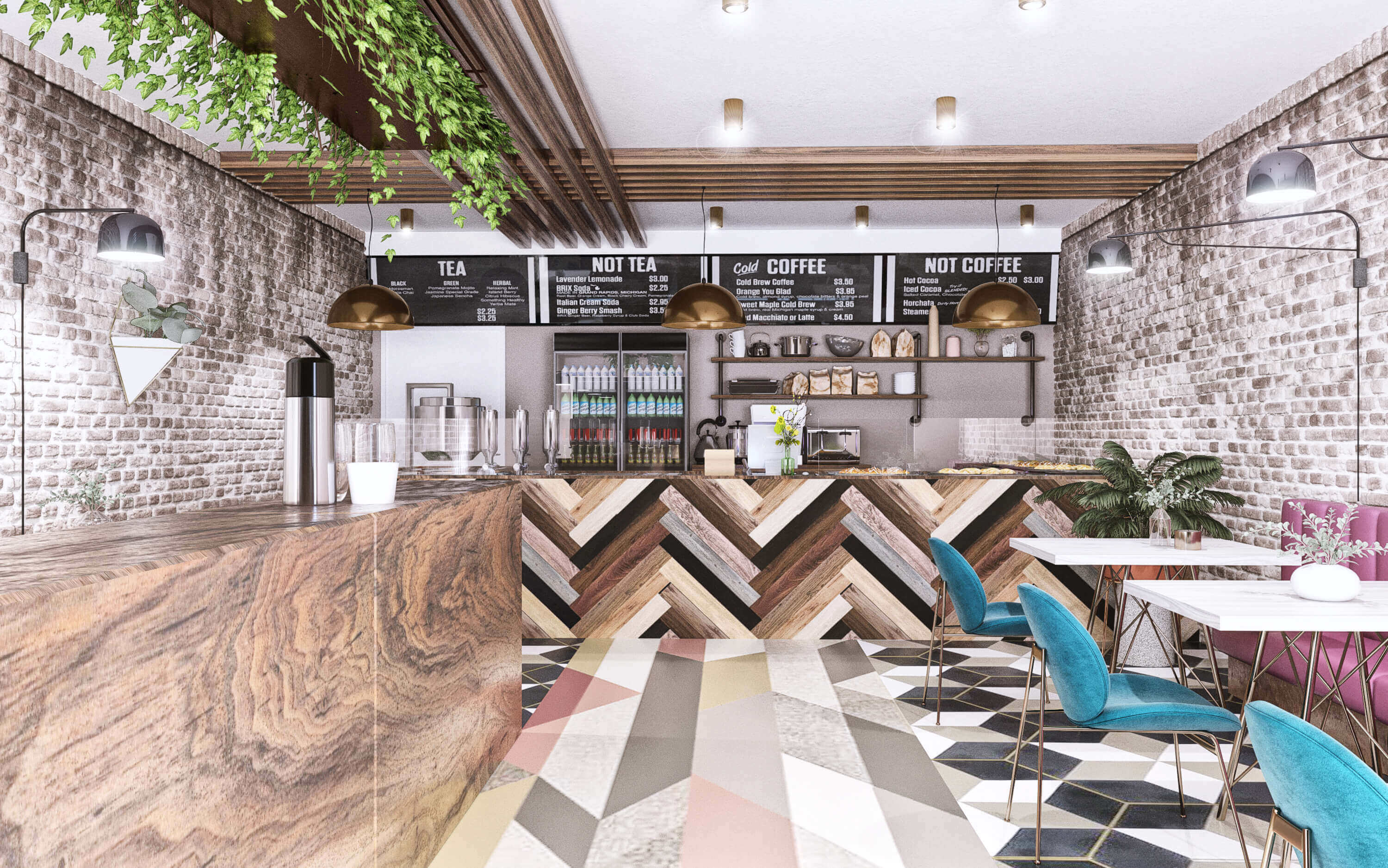  restorant iç tasarım