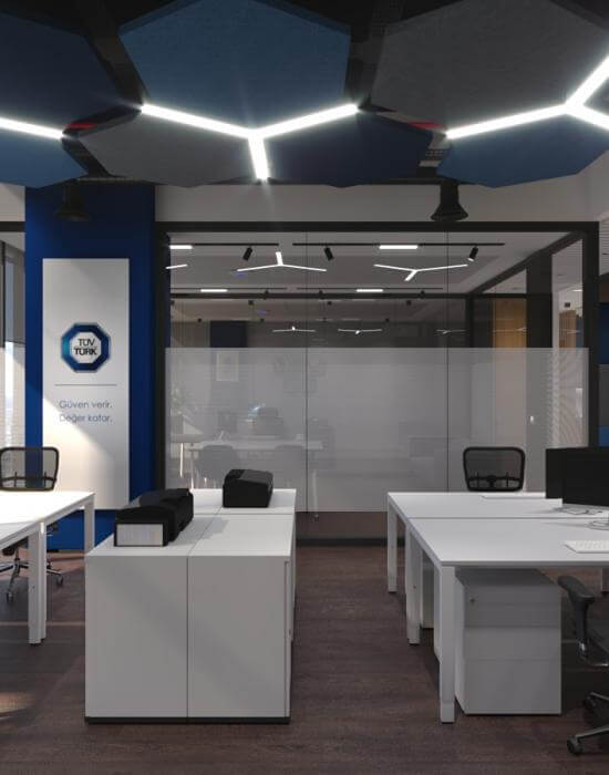Sade ofis tasarımları  Tüvtürk Ankara Ofis Ofisler