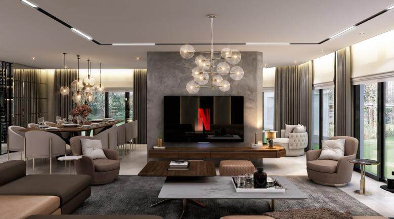  villa dekorasyonu 4392 Cemreler Sitesi Villa Konutlar