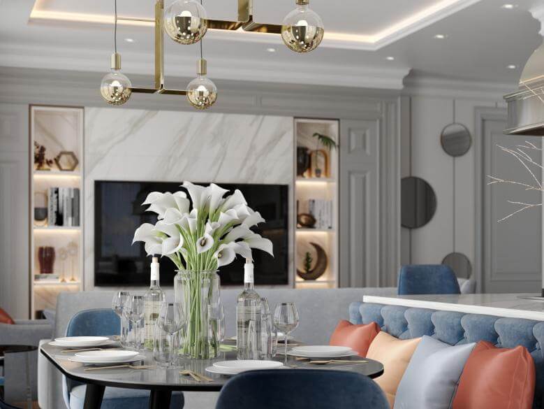  villa dekorasyonu 5146 Lüks Daire Tasarımı Konutlar