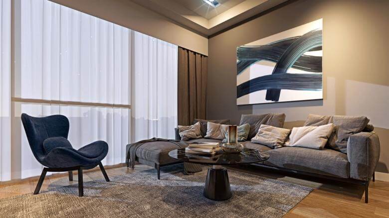  villa dekorasyonu 5095 Elmar Towers 1+1 Tasarımı Konutlar