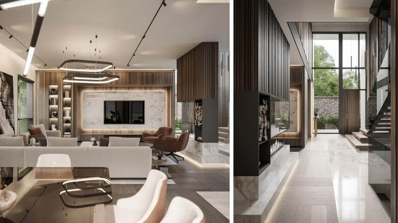  villa dekorasyonu 5374 İncek Villa Projesi Konutlar