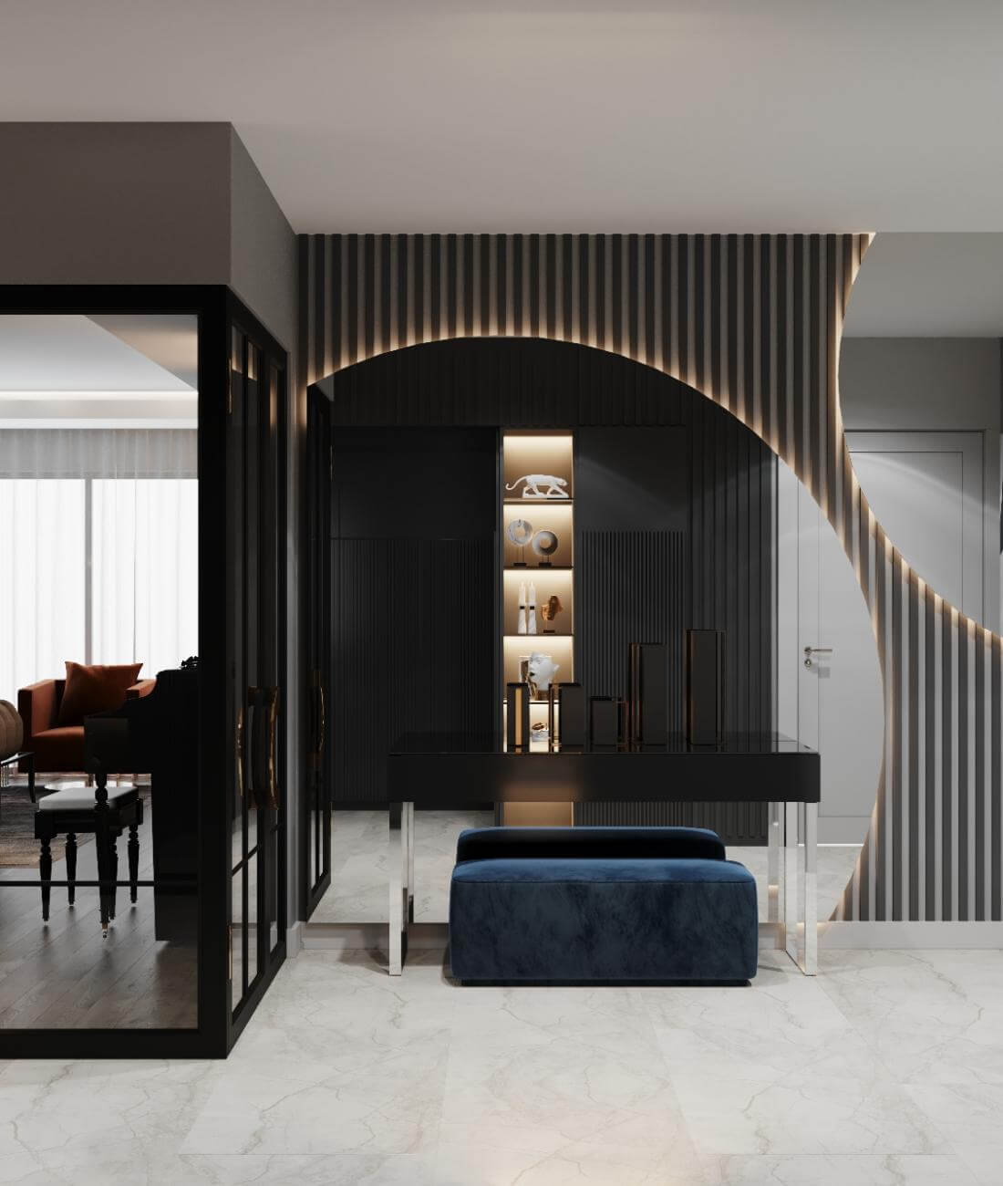   Büyük Apartman Dairesi Tasarımı Konutlar