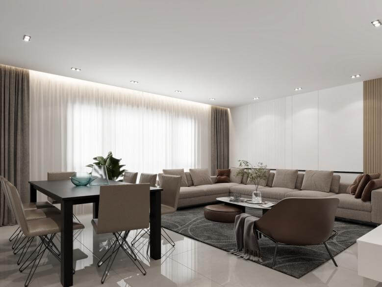  villa dekorasyonu 5570 Kent İncek 4+1 Daire Konutlar