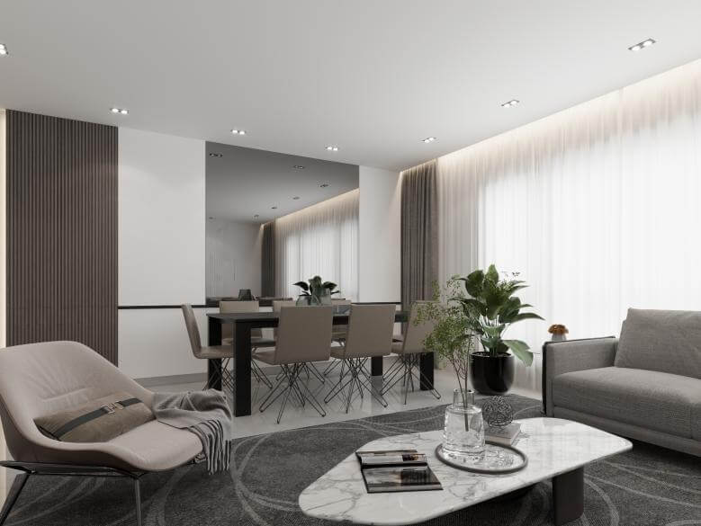  villa dekorasyonu 5571 Kent İncek 4+1 Daire Konutlar