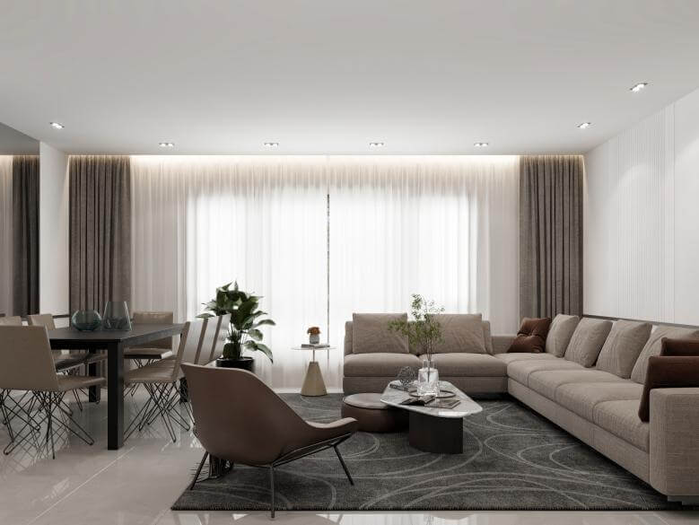  villa dekorasyonu 5572 Kent İncek 4+1 Daire Konutlar