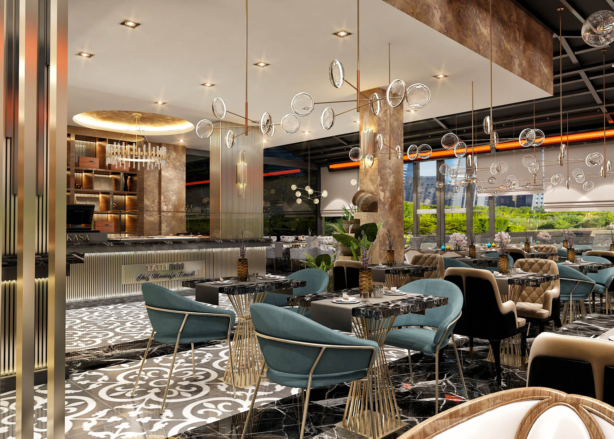  restorant iç tasarım