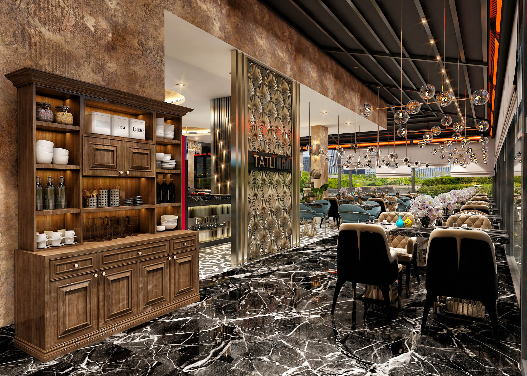  restorant iç tasarım