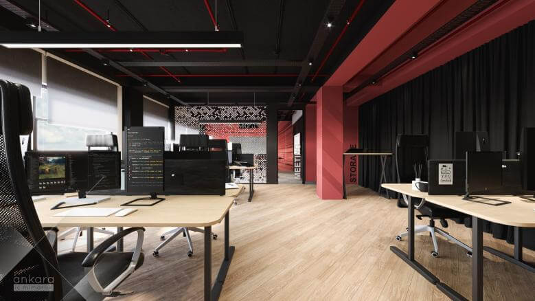 ofis dekorasyonu 6254 Teknokent Ofis - Frantic Games Ofisler