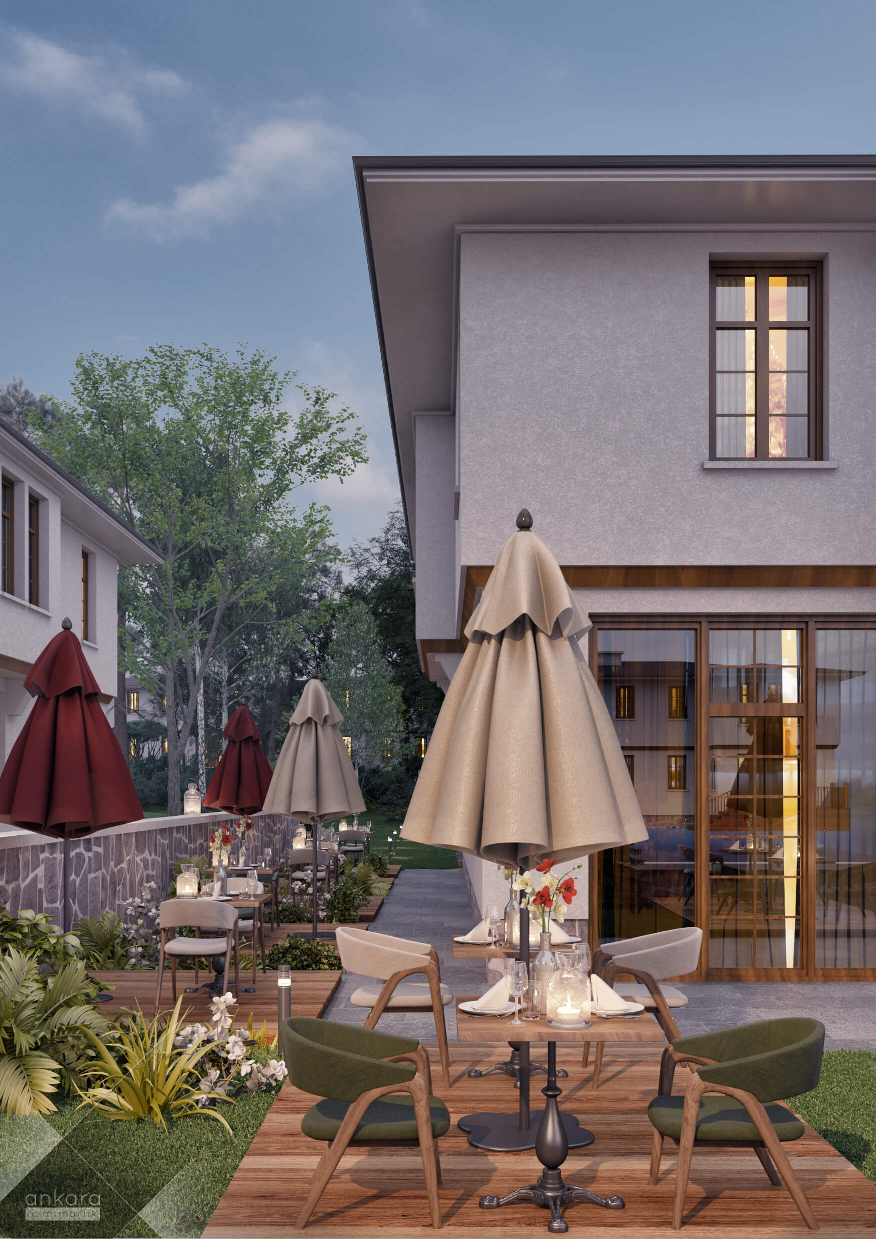  restorant iç tasarım