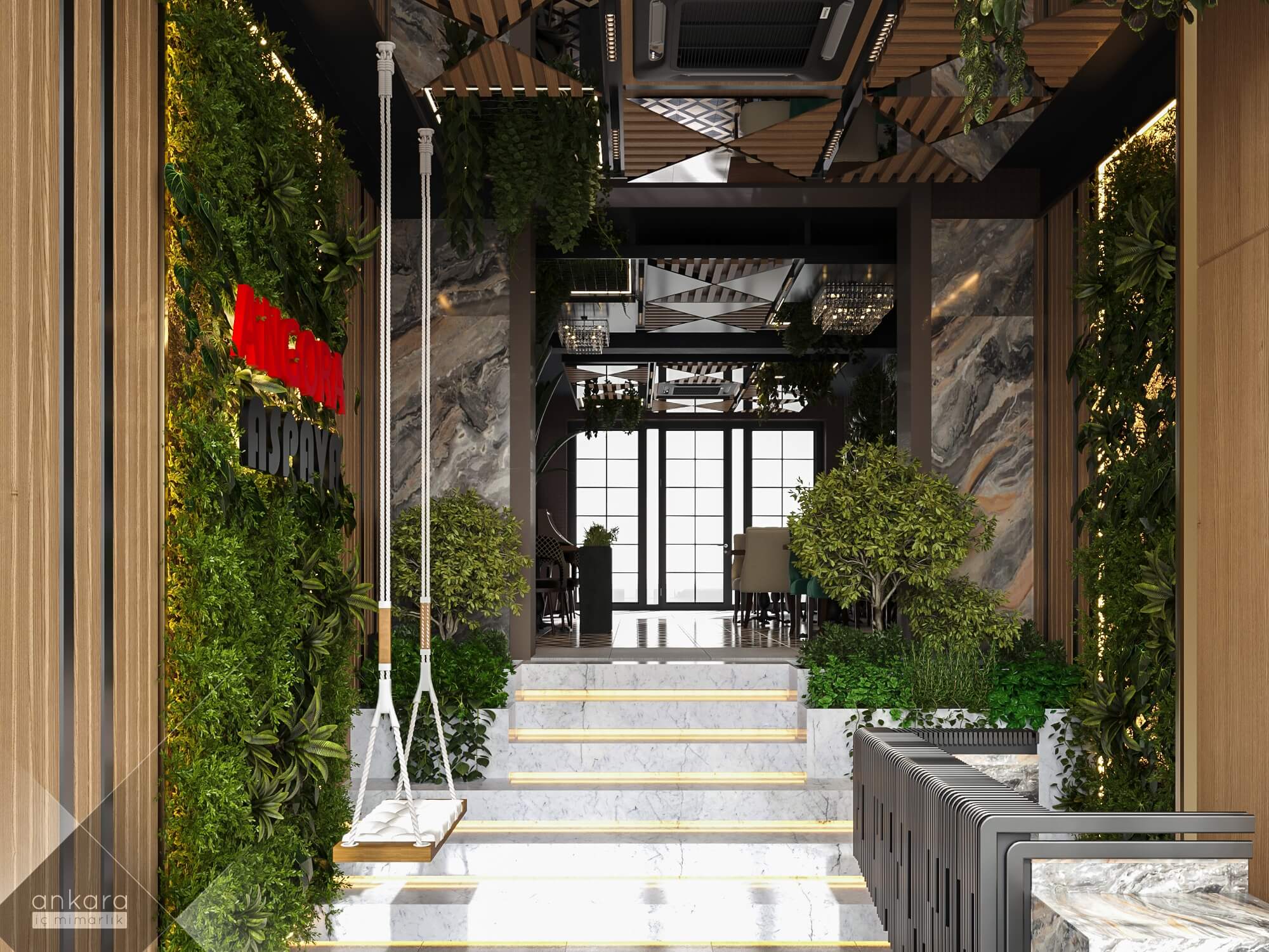  restorant iç tasarım